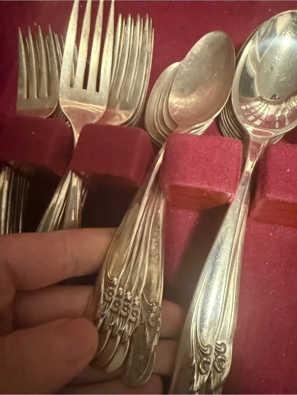 vintage flatware set from 1847 Rogers Bros 42 pieces